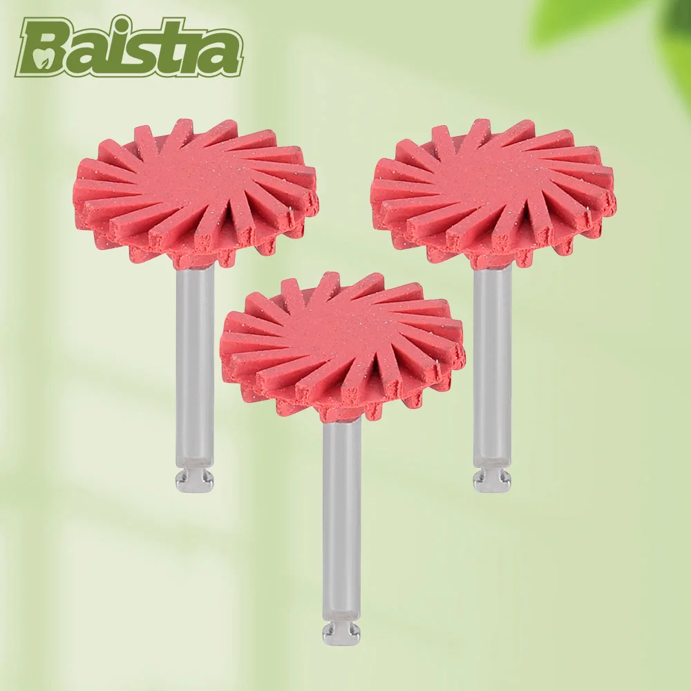 3 Pcs/Pack BAISTRA Dental Composite Polishing Wheel Shank Diameter RA 2.35 mm Polishing for Composite Ceramic 135℃ Autoclavable