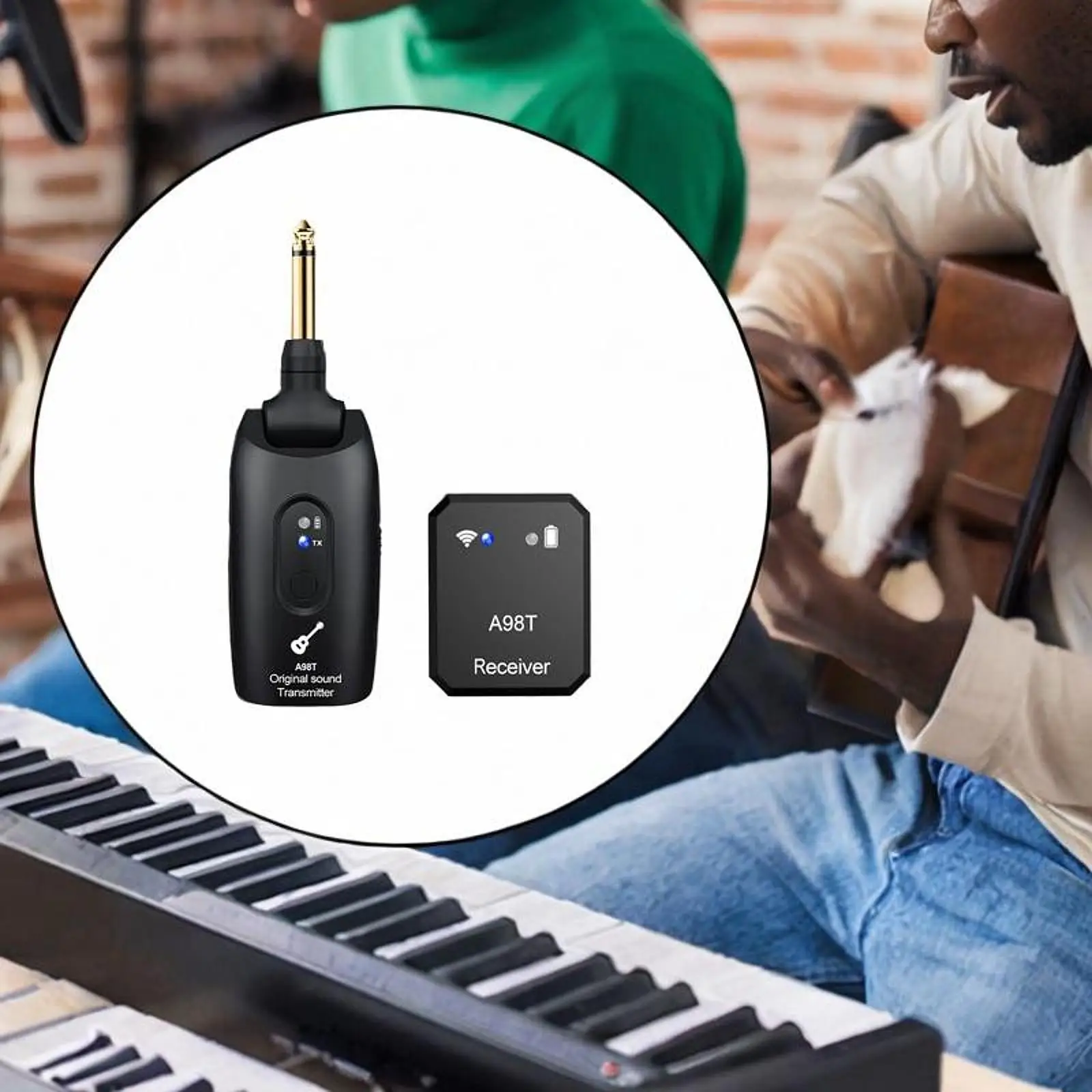 

Wireless in Ear Monitor System Audio Transmitter Receiver for Band Rehearsal