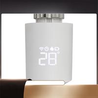 Tuya Zigbee Thermostat Radiator Actuator Smart TRV Thermostatic Valve Temperature Controller White For Alexa Google Home-X64A