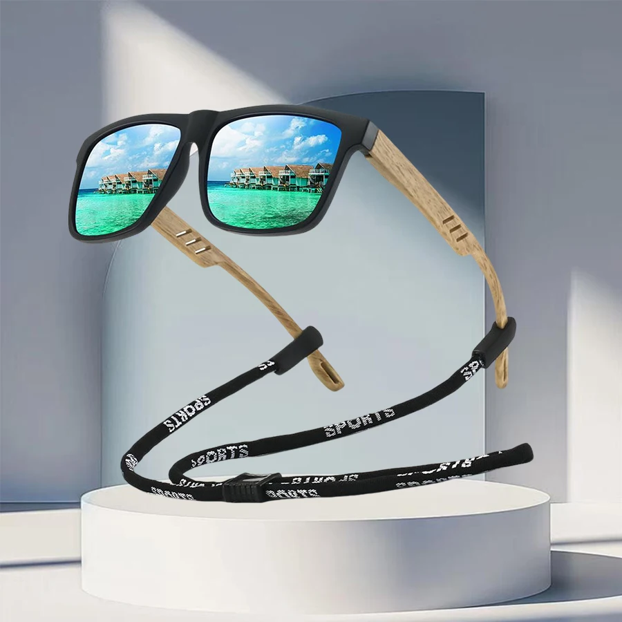 مع نظارات شمسية مربعة كلاسيكية للرجال والنساء UV400، نظارات واقية عصرية خفيفة الوزن للقيادة وصيد الأسماك #6