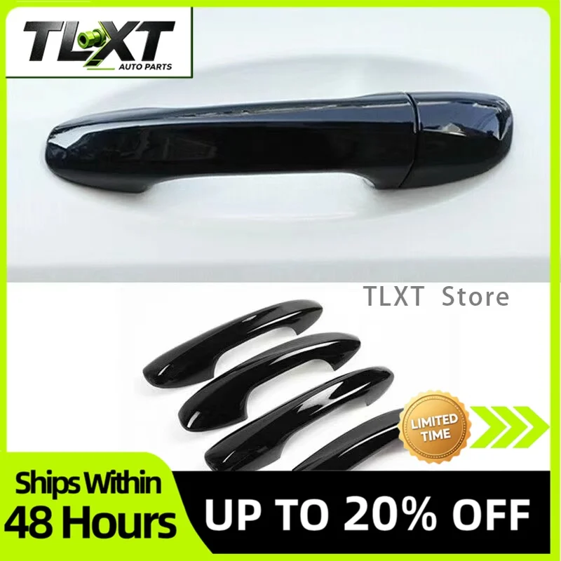 TLXT Carbon Fiber Door Handle Cover Trim For Mercedes Benz A200L GLC C260 E300