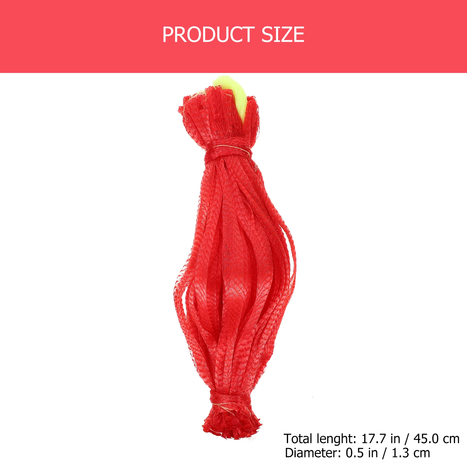 

100 Pcs Fruits Net Hanging Bag and Vegetable Hammock Mesh Shopping Bags for Produce Drawstring Vegetables Storage Red