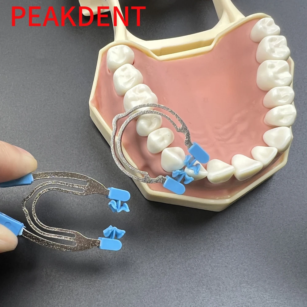 1 Box Dental Matrix Sectional Contoured Matrices Clamps Wedges Metal Spring Clip Rings Set Dentist Lab Tools Material