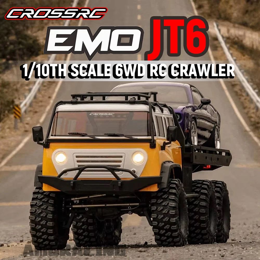 CROSSRC JT6 6WD 6X6 RTR 2.4GHz 1/10 RC Electric Remote Control Model Car Crawler Flatbed Truck Trailer Adult Children's Toys