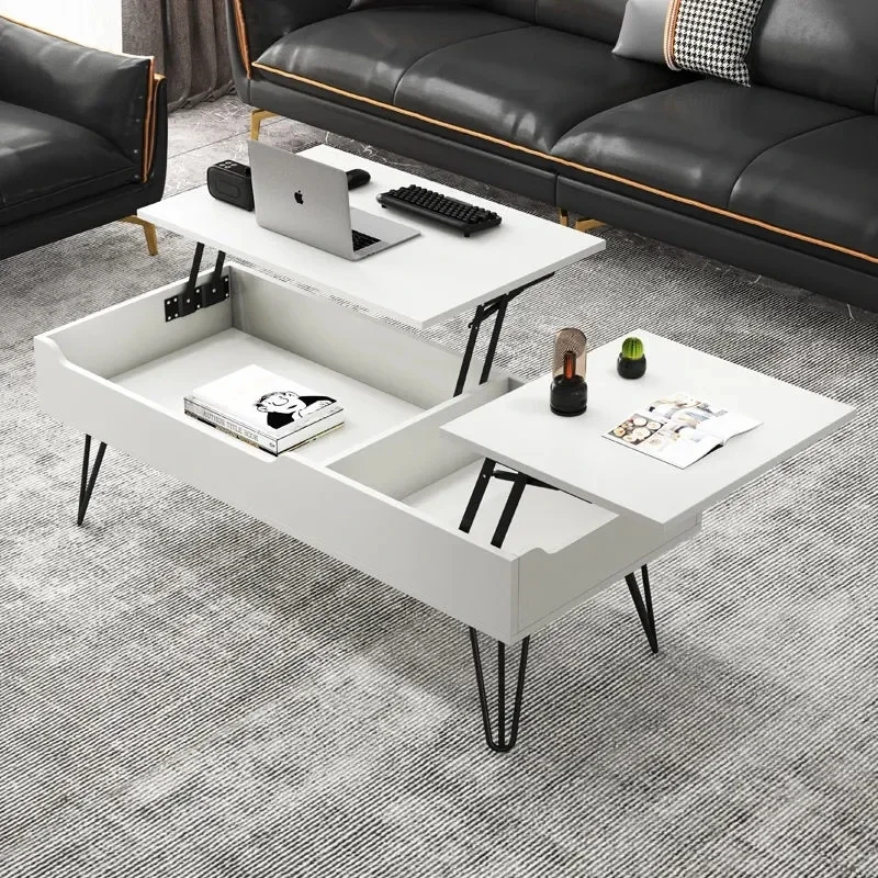 Foldable Multifunctional Coffee Table Lift Top Storage Drawers Regale Coffee Table Minimalist Floor Stolik Kawowy Home Furniture