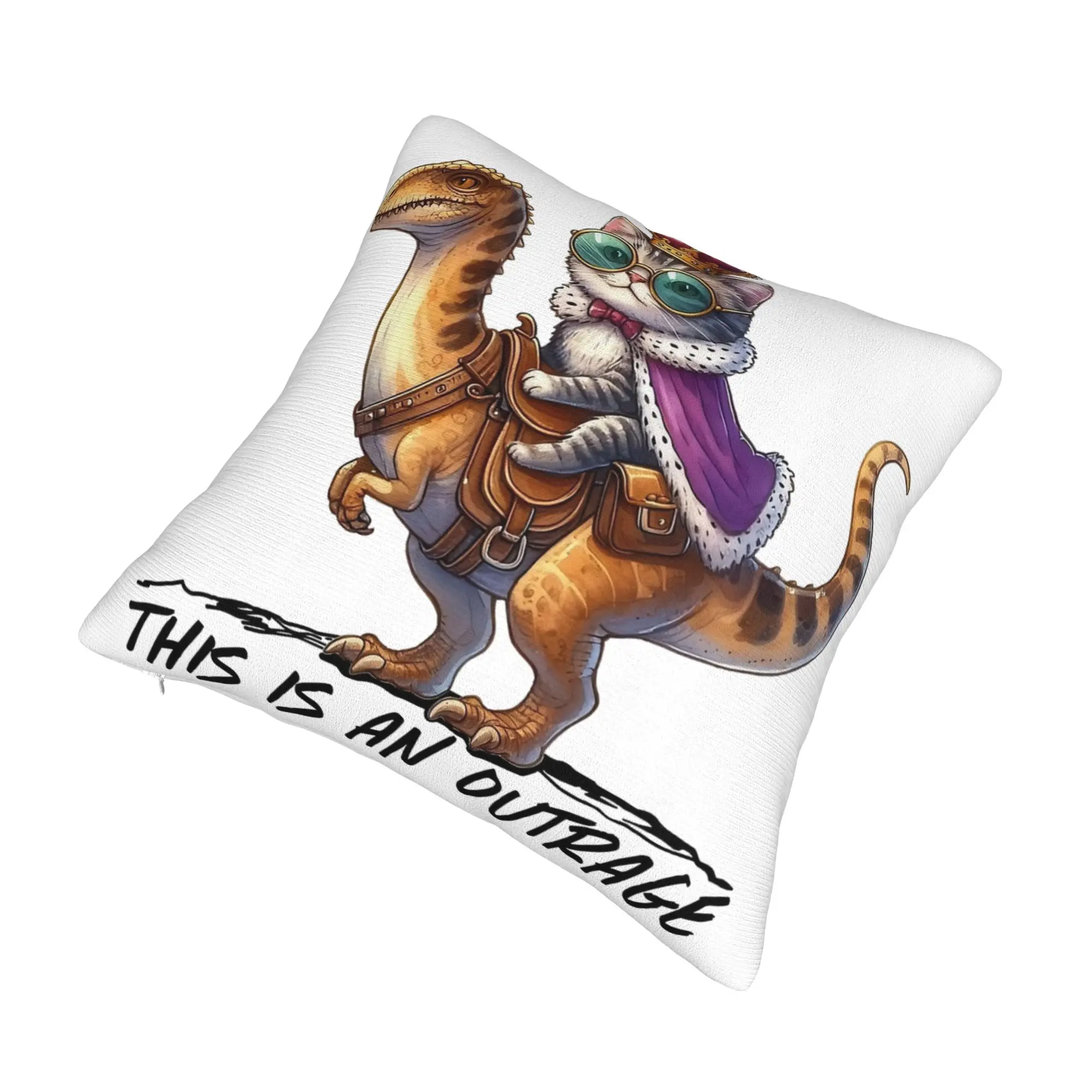 Decorative Pillowcase This Is An Outrage Princess Donut Cat  Merch Home  Pillow Case Cover Zippered Multiple Sizes