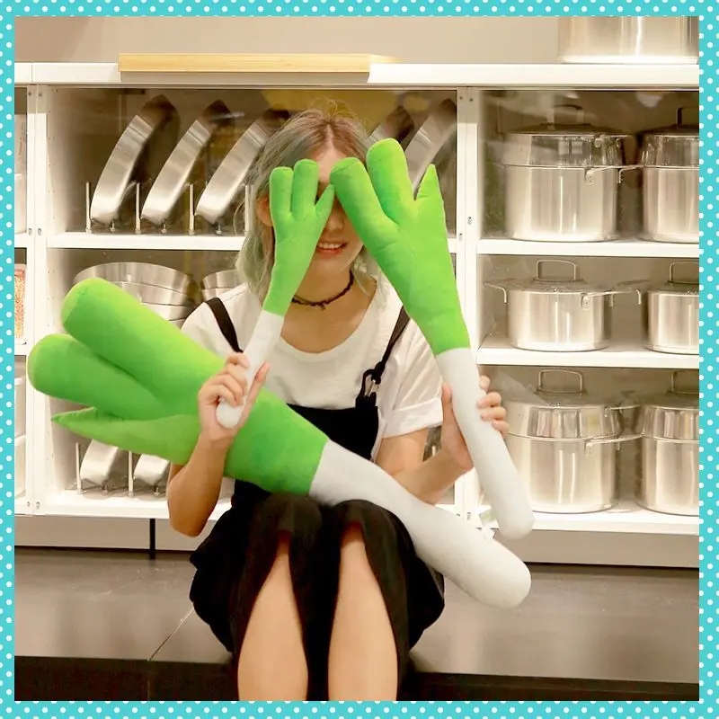 42cm New Hatsune Miku Cosplay Chinese Green Onion Shallot Scallion Short Plush Stuffed Toys Dance Props Animation Kid Girl Gifts