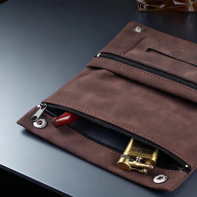 التدخين الأنابيب التبغ الحقيبة المنظمون حقيبة للتخزين حقيبة الأنابيب السجائر التدخين ورقة بولي Leather حافظة جلدية حقيبة المحفظة أدوات الملحقات #2