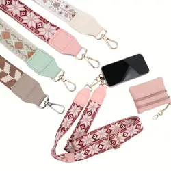 Universal Adjustable Mobile Phone Lanyard For Women Crossbody Shoulder Neck Strap Ethnic Style Detachable Hanging Anti Loss Rope