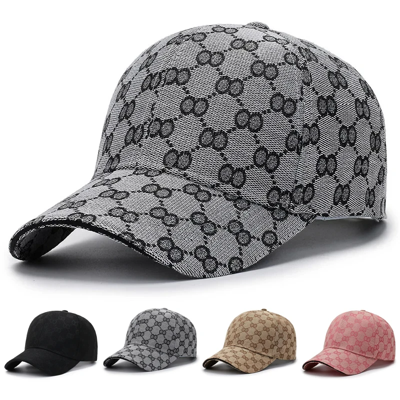 Men Summer Hard Top Dot Pattern Cotton Baseball Hats Women Outdoor Street Trend Retro Hip Hop Golf Tennis Sports Snapback Cap