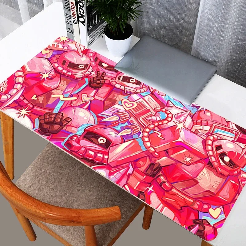 Großes Mauspad, PC-Geschwindigkeit für E-Sport-Spieler, 800 x 300, Laptop-Computer, Tastatur, Schreibtischunterlage, XXL, Gundam Zaku II Mauspad