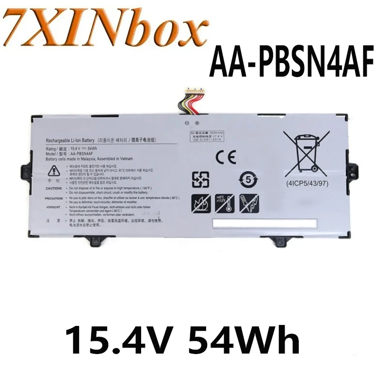 7XINbox AA-PBSN4AF NP730QCJ NP930SBE 15.4V 54Wh Laptop battery for Samsung 54WH 3530MAH 4-CELL BA43-0391A