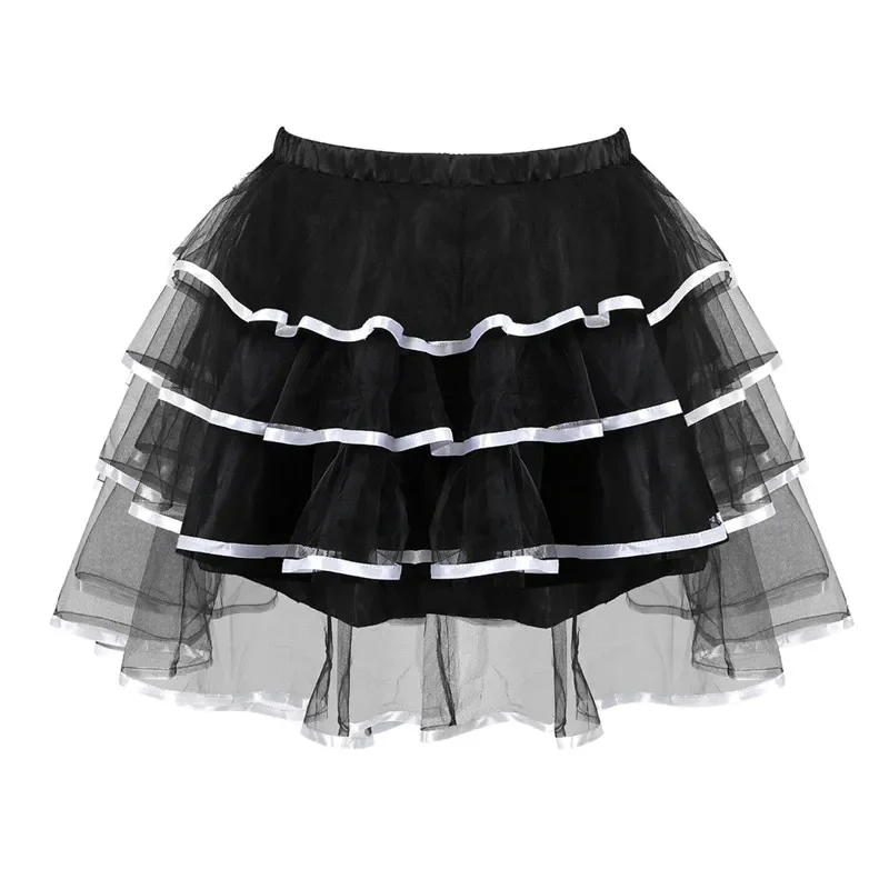 

Взрослые женщины сексуальный корсет тюлевая юбка плиссированные танцевальные юбки пачка Лолита нижняя юбка плиссированные пышные вечерние юбки