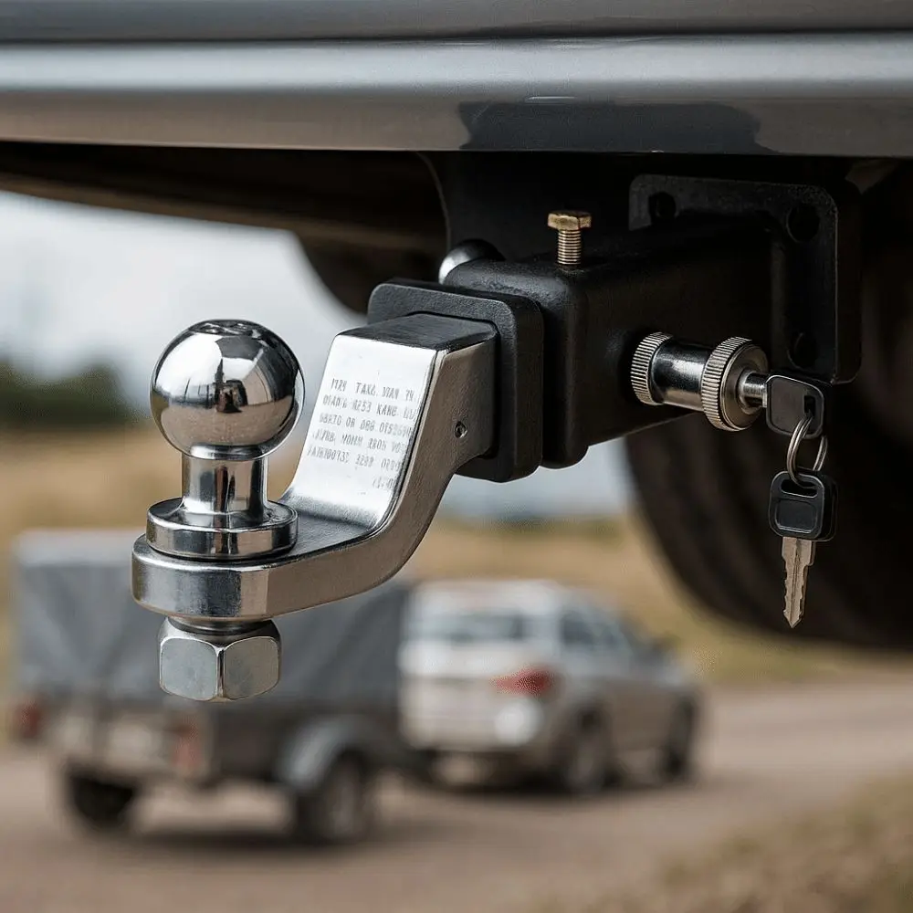 

Square Mouth Trailer Hook 50mm Ball Joint Rear Bar Pintle Hook Anti-Shake Device Modified Rogue Hook Traction Hook