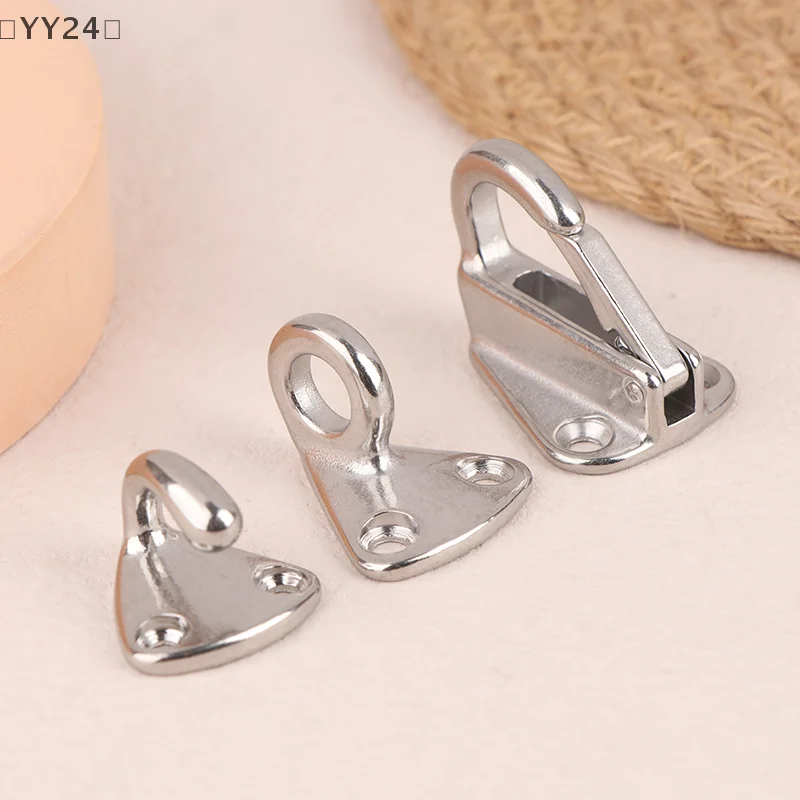 

뷰YY24...”2PCS Нержавеющая сталь Пружинный запираемый крючок Морская лодка Пружинная защелка Подвесной крючок для веревки Аксессуары для фурнитуры для лодок