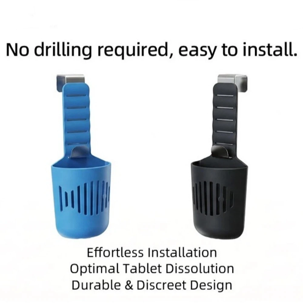 Silicone Toilet Tank Tablet Holder Solid Dispenser Hanging Design Deodorizer Hanger Easy Install Replacement Part