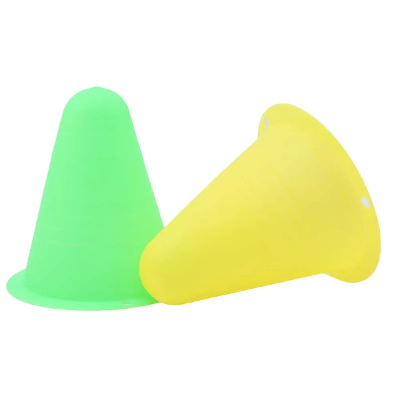 10Pcs/Set Skate Marker Training Road Cones Roller Football Soccer Rugby Soft Tower Skating Obstacle Roller Skate Pile Suppplies