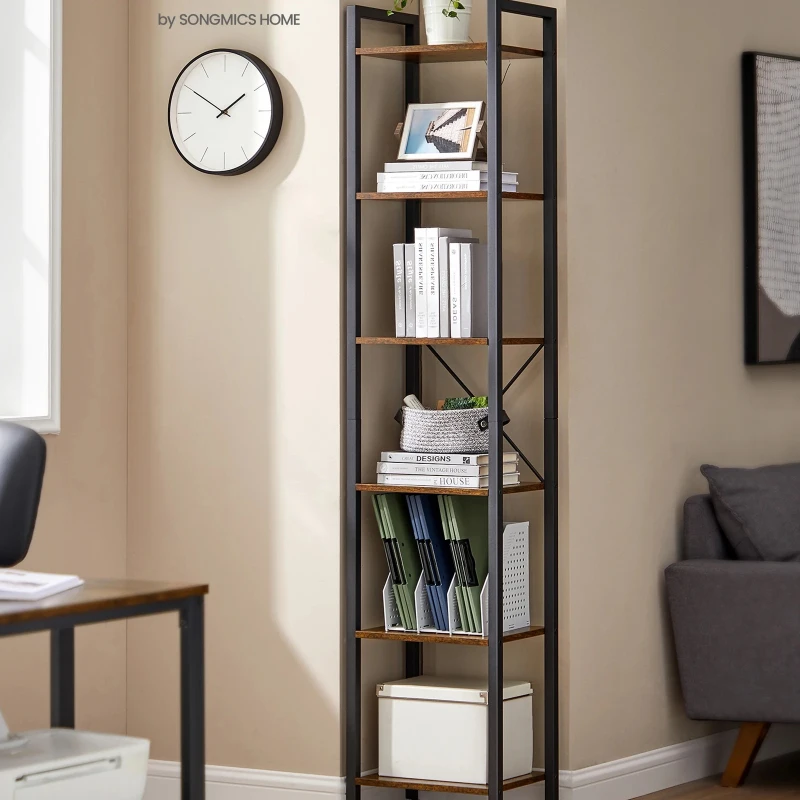 Vasagle Tier Bookcase Library Bookshelf Office Study Living Room Bedroom Industrial Rustic Perchero Infantil Hall Furniture