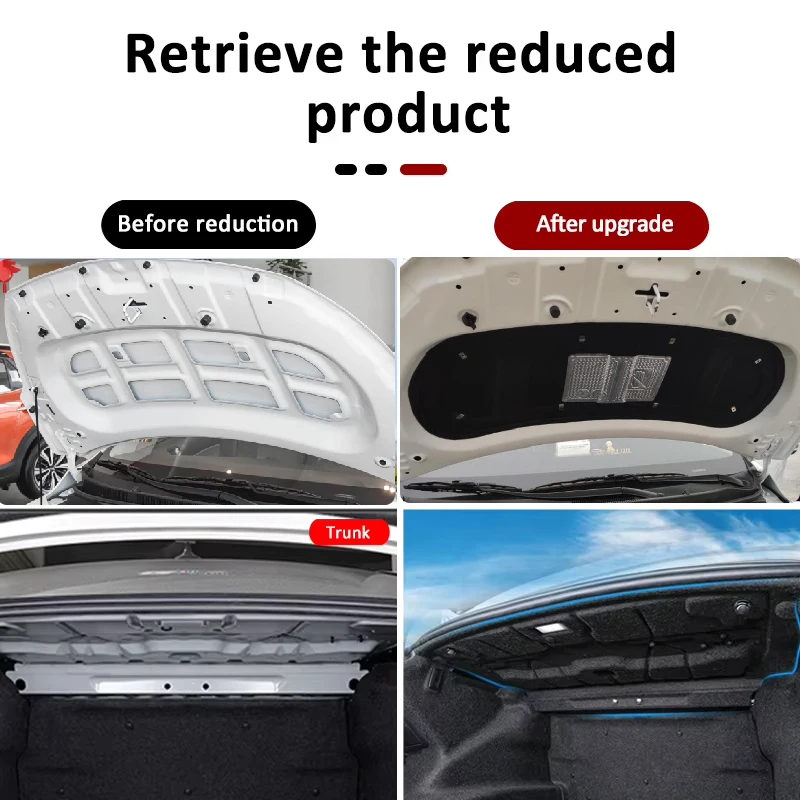 For KIA Pegas Accessories Soluto 2013 2014 Sephia 2017~2026 Car Engine Hood Sound-Dampening Pad Hood Insulation Protection Mat