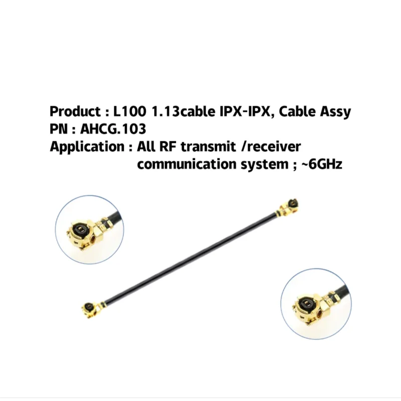 AntennaHome Cable Assy,L100 1.13cable IPX-IPX,  for All RF transmit /receiver communication system ; ~6GHz AHCG.103