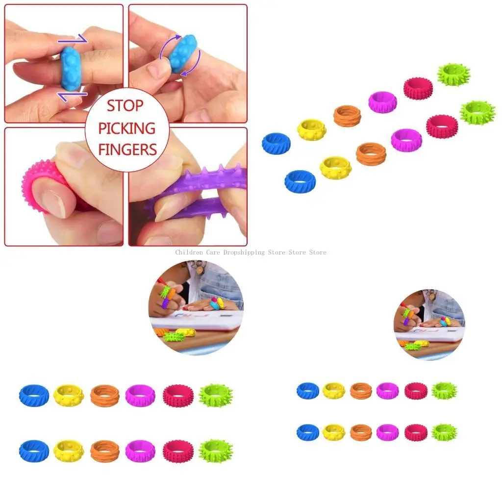 Nhẫn silicone mới lạ Đồ chơi thiền có kết cấu cho trẻ mới biết đi đồ chơi cảm giác