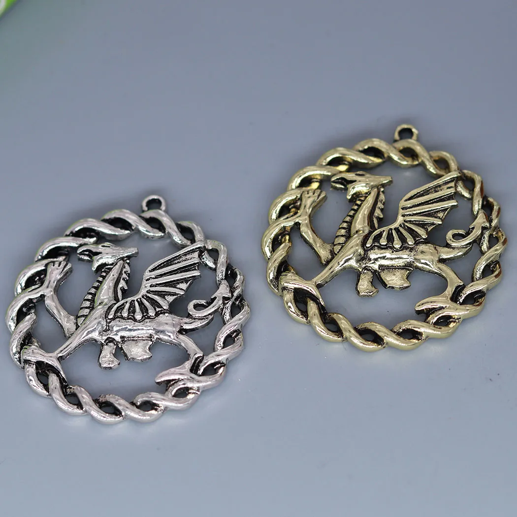 3 teile/los Grenze Zinn Heraldic Cryptid Charme Schutzengel Anhänger für DIY Schmuck Machen Halskette Ohrringe Handgemachte Material