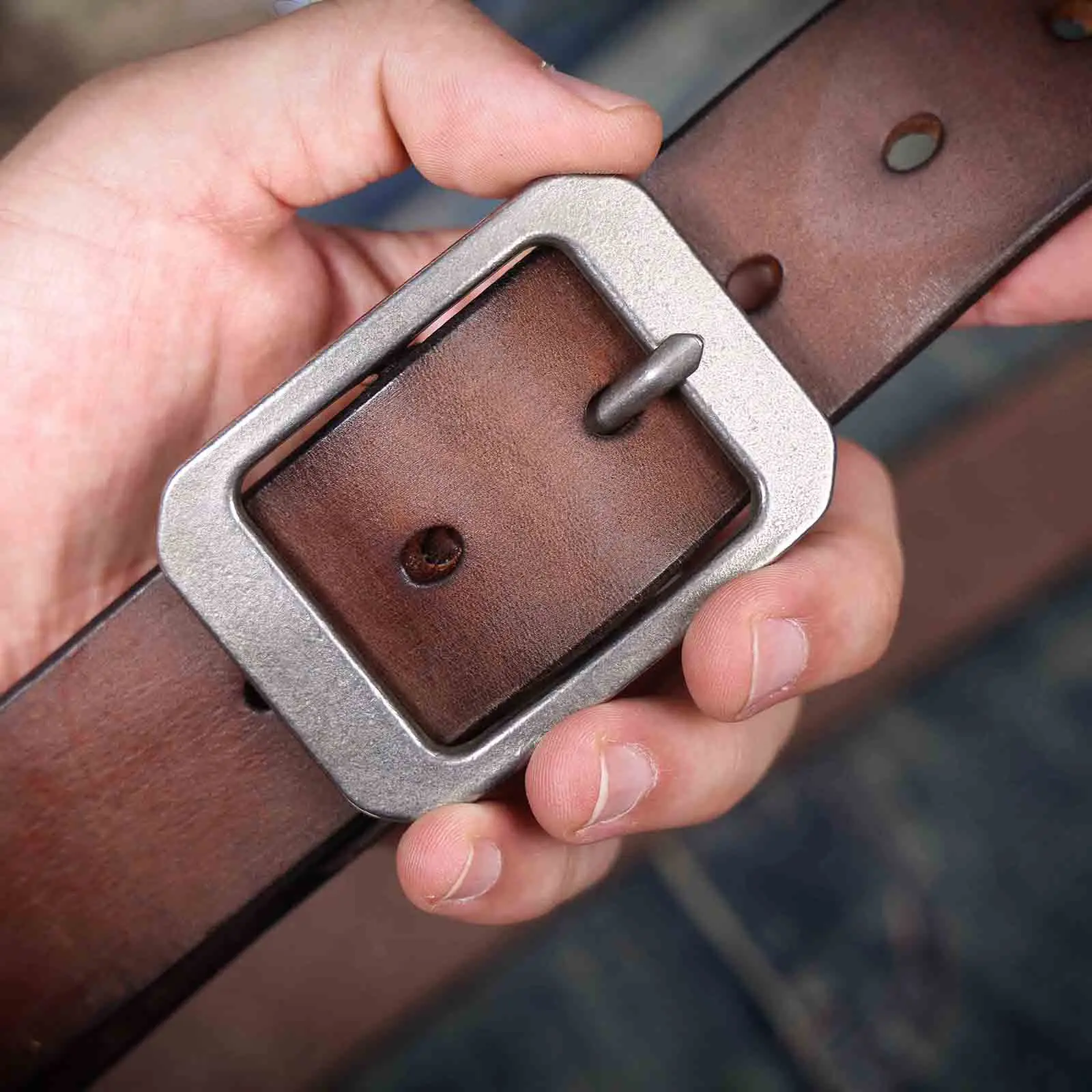 Echt leder Herren Rindsleder gürtel Edelstahls chnalle, italienisches verdicktes Leder mit Geschenk box, ideale Wahl für Geschenk – Detail 16