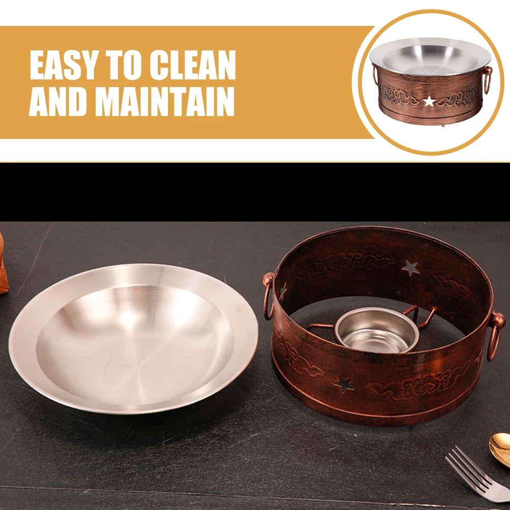 

1 set Outdoor Heating Soup Pot Stainless Steel Cooking Pot Stove Set Large Capacity Camping Pan Kitchenware Cookware