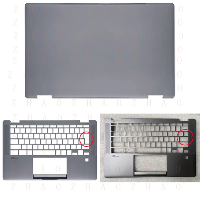 L+ For HP Chromebook X360 14C-CC LCD Back Cover Palmrest A/C Shell Grey