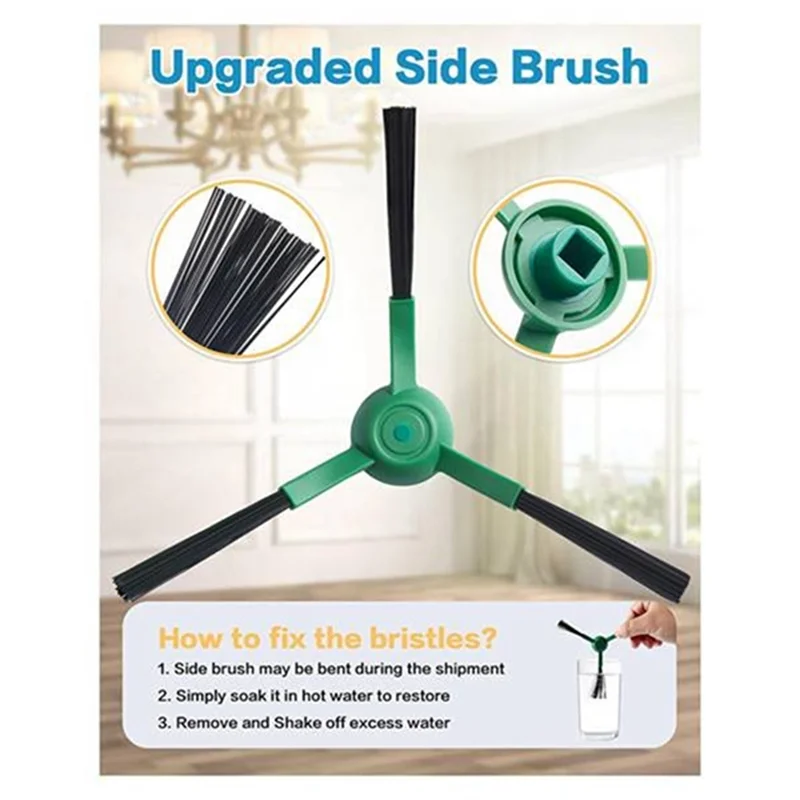 Para Irobot Roomba 105 Vac / 105 Combo / 105 Combo + / 104 Combo /Q052 piezas de repuesto cepillo de vacío filtro paño de mopa