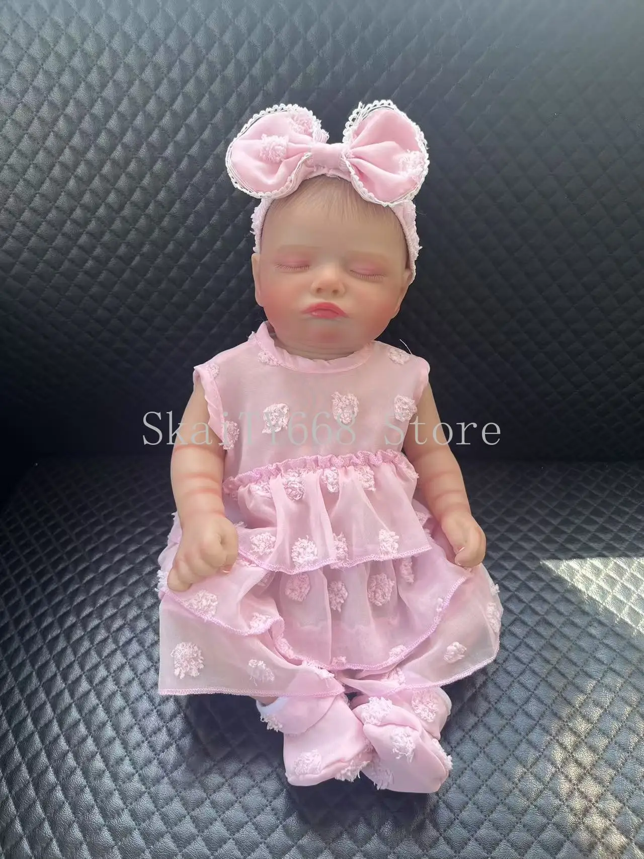 18 インチ シリコーン ベビードール リボーン ロザリー ソフト ビニール リアルなリアルな新生児女の子 3D スキンと目に見える静脈 リアルな画像