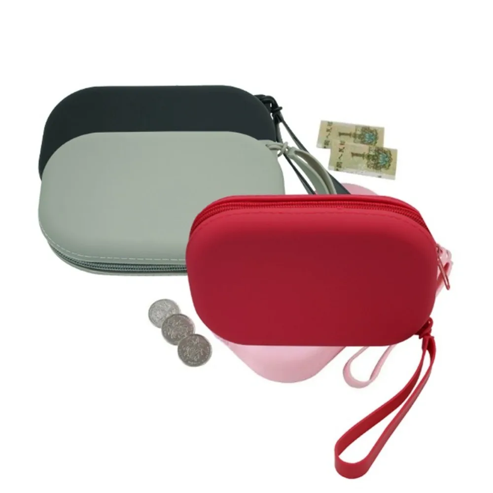 

Quality with Zipper Cosmetic Storage Bag Large Capacity Waterproof Makeup Pouch Pure Color Silicone Makeup Brush Holder Women