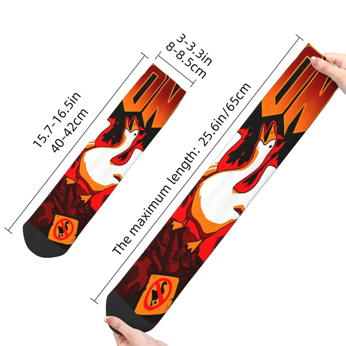 Happy Men's Socks Goose Honk Retro Street Style Seamless Crew Sock Gift Pattern Printed