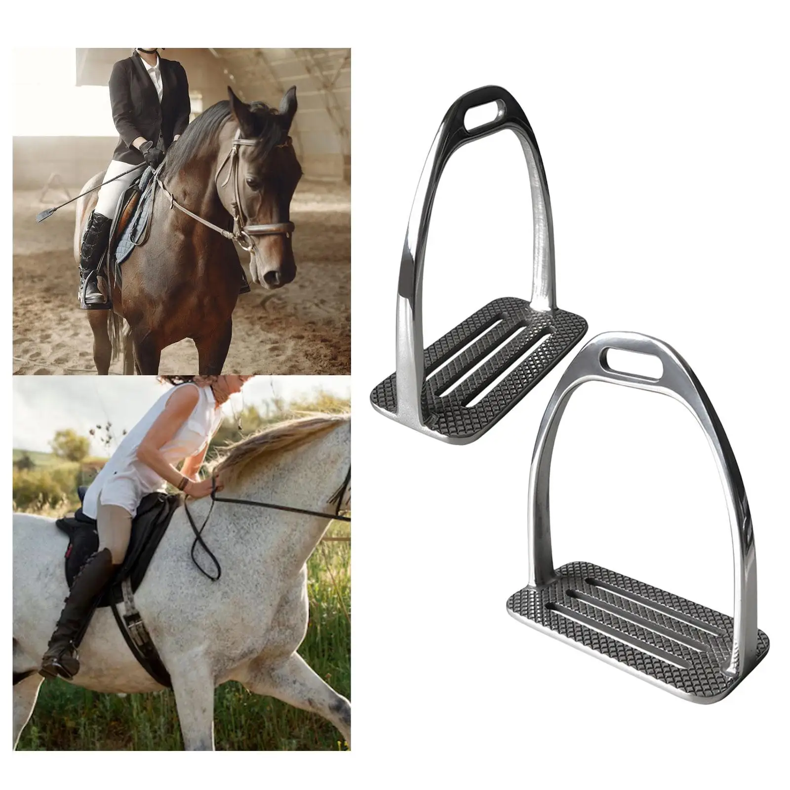 

2Pcs Horse Stirrups Comfortable Lightweight Saddle Stirrups for Western Riding Enthusiasts Equestrian Outdoor Activities Adults