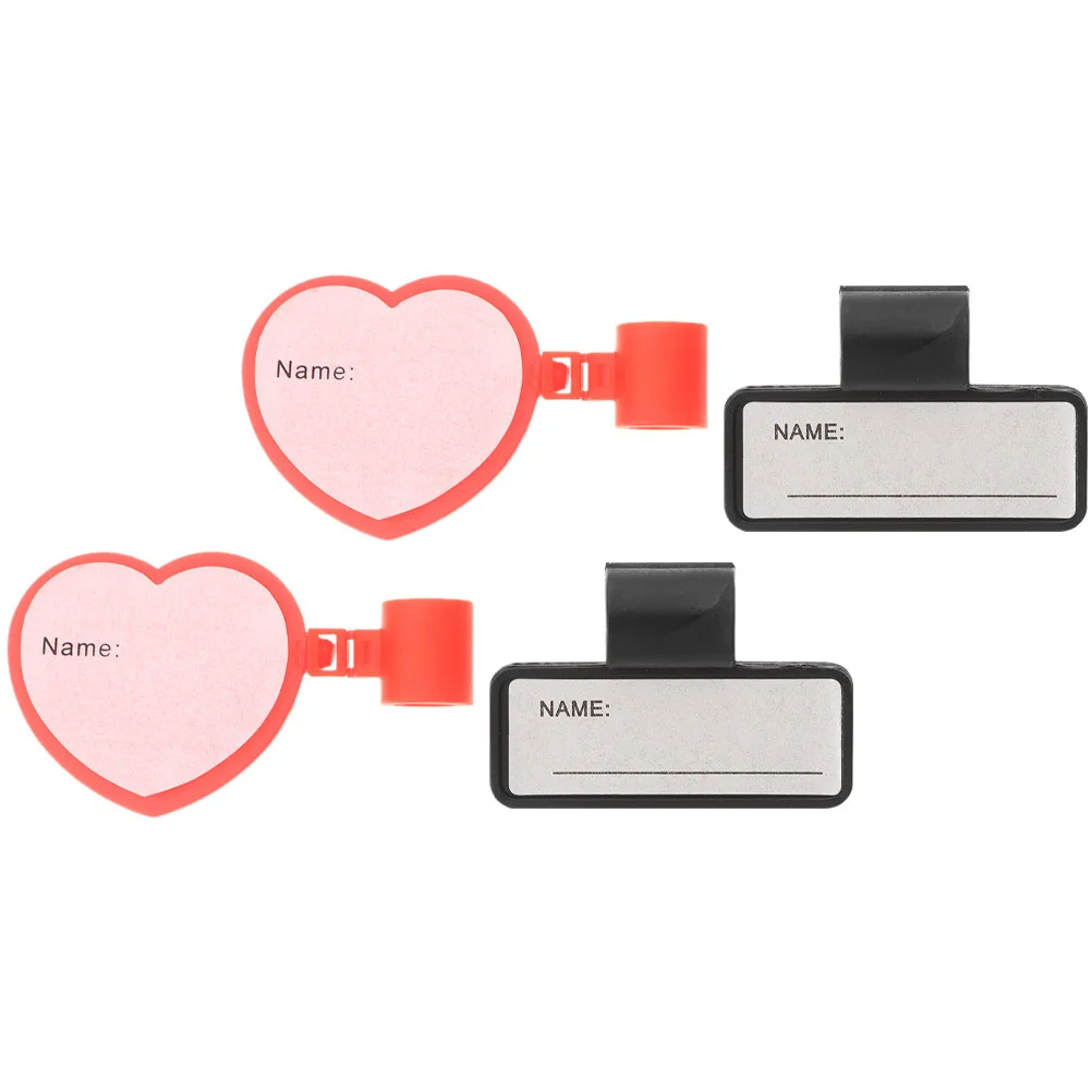 4 Pcs Label Stethoscope Name Tag Nurse Labels Equipment Identification Plate Plastic Personalized