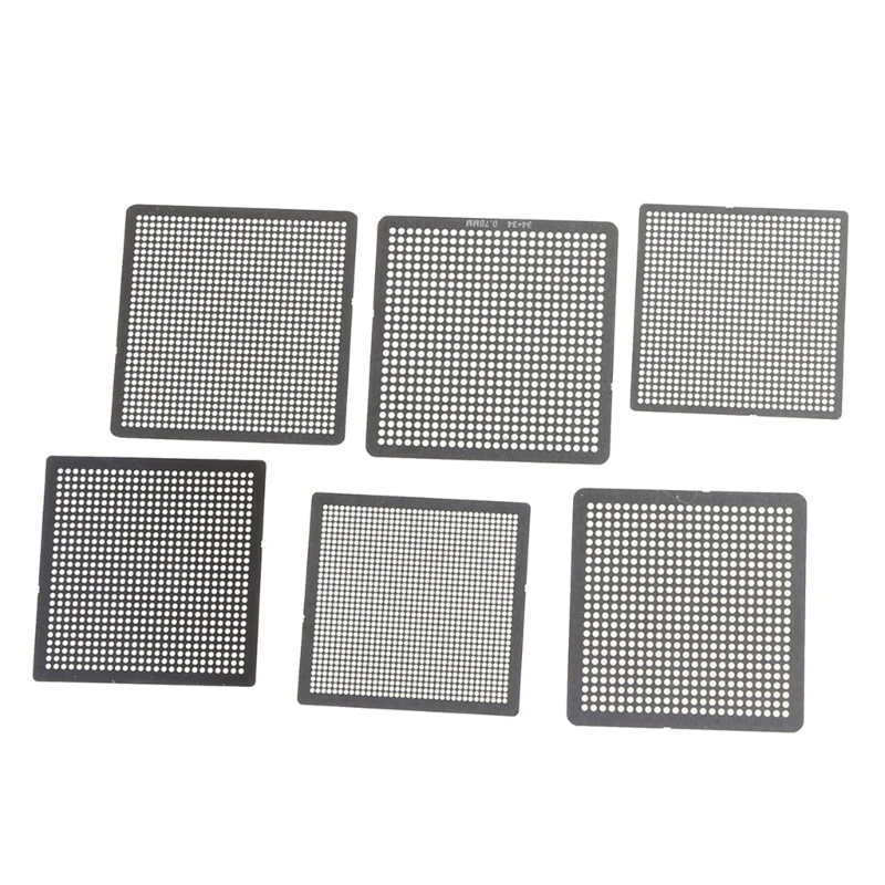 F3KE 27Pcs/Set BGA Universal Stencils Reballing Reball Rework Net Heated Template Set Tin Plant Stainless Steel for CPU Repai