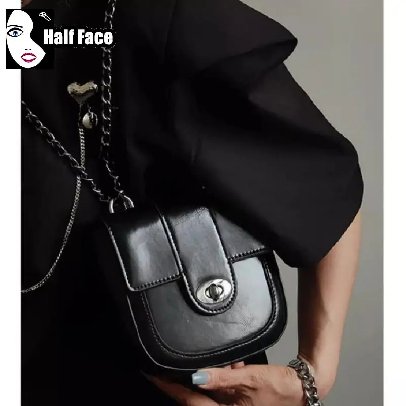 Y2k Mädchen Harajuku Frauen Gothic Achsel Klappe Handtasche Punk eine Schulter fortschritt liches Design Lolita Mini Kette Umhängetaschen Tasche