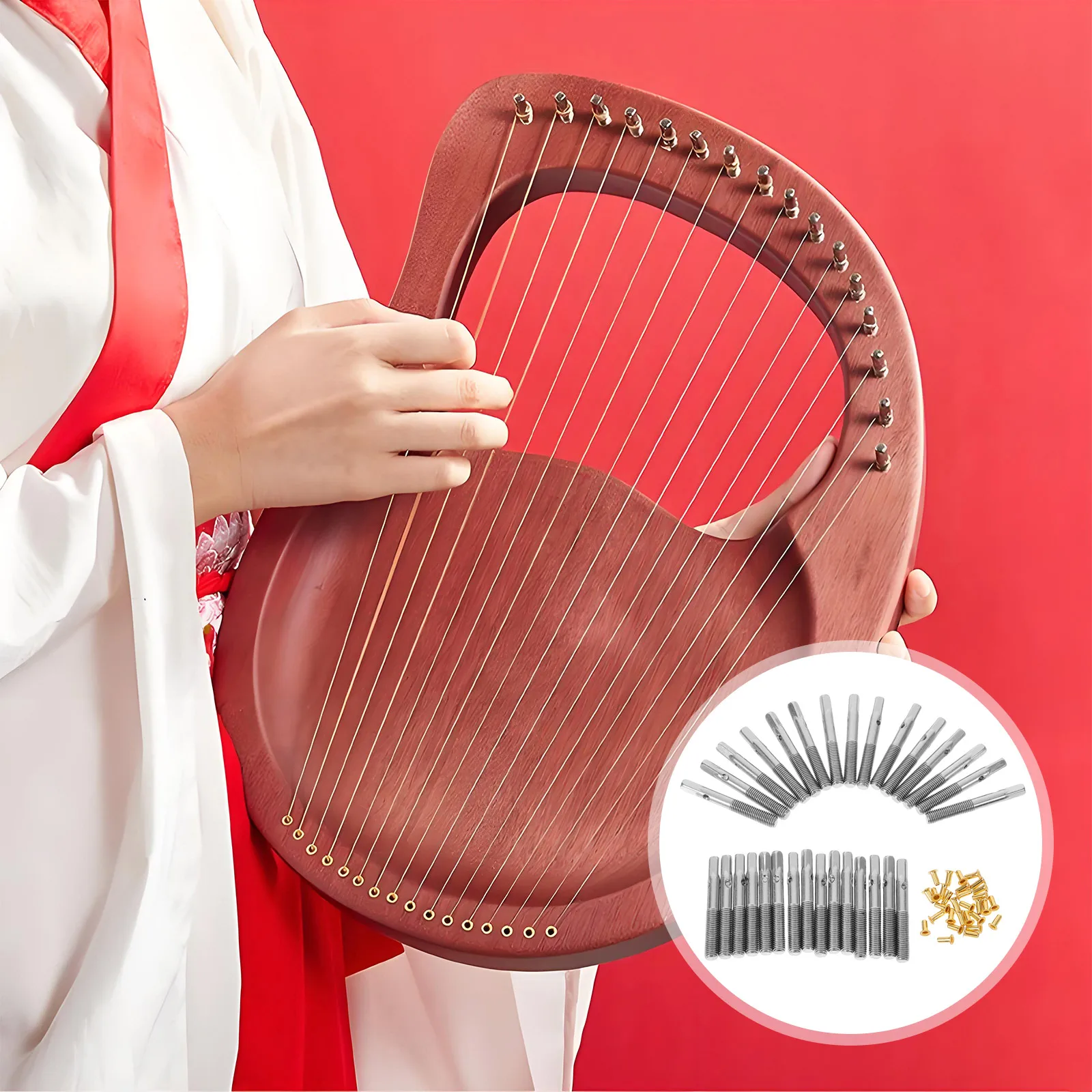 

Lyre Fastening Nails Harp Pin Accessories Stringed Instrument Guitar Screw Fixing Peg for Acoustic Replacement