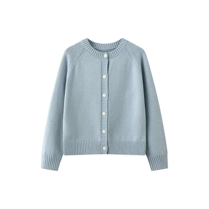 

Женский кардиган из 100% хлопка, свитер свободного покроя, вязаные кардиганы с рукавами реглан