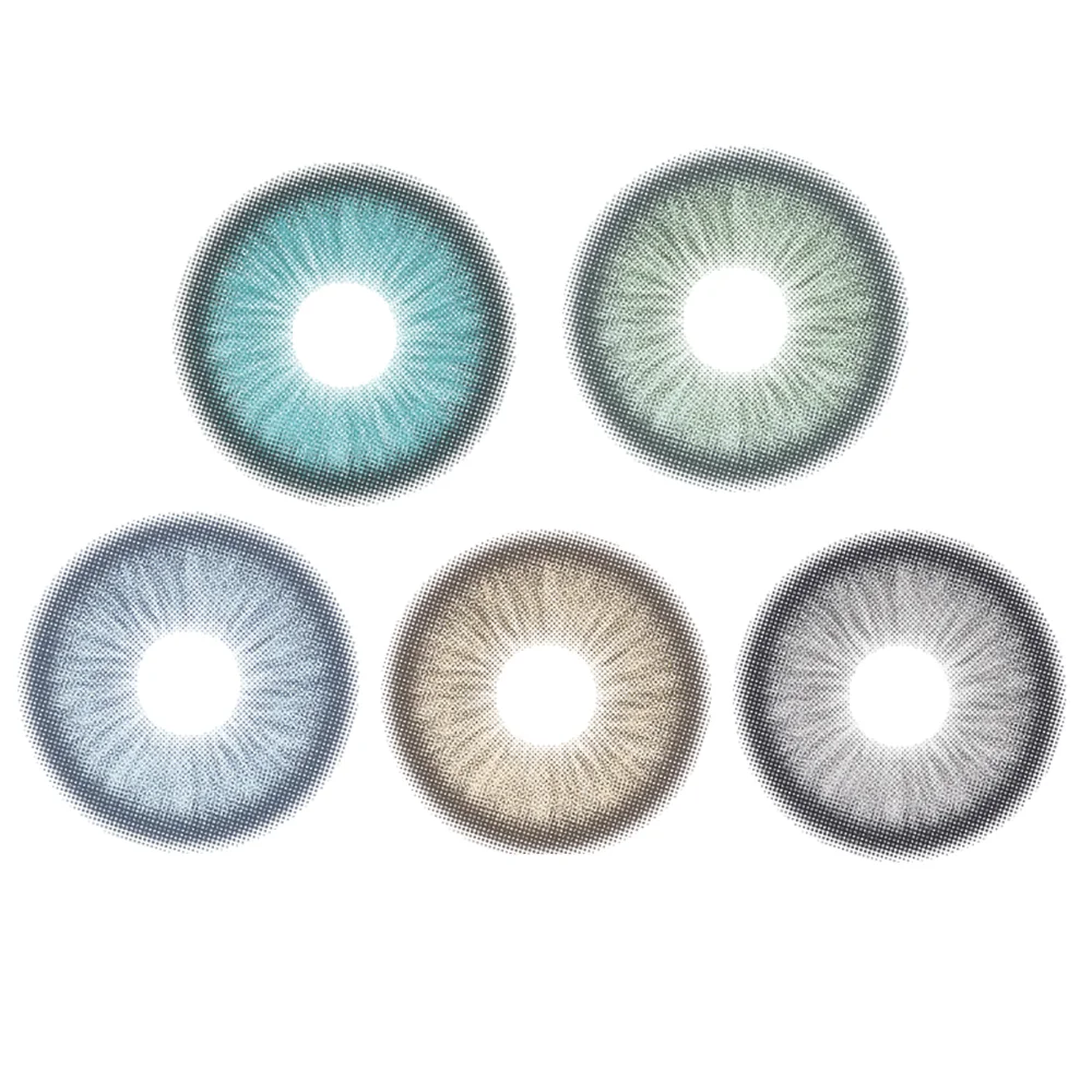 UYAAI échantillon quotidien lentilles de contact colorées myopie 1 jour élèves colorés jetables Contacts pour les yeux verts lentilles de couleur naturelle grise