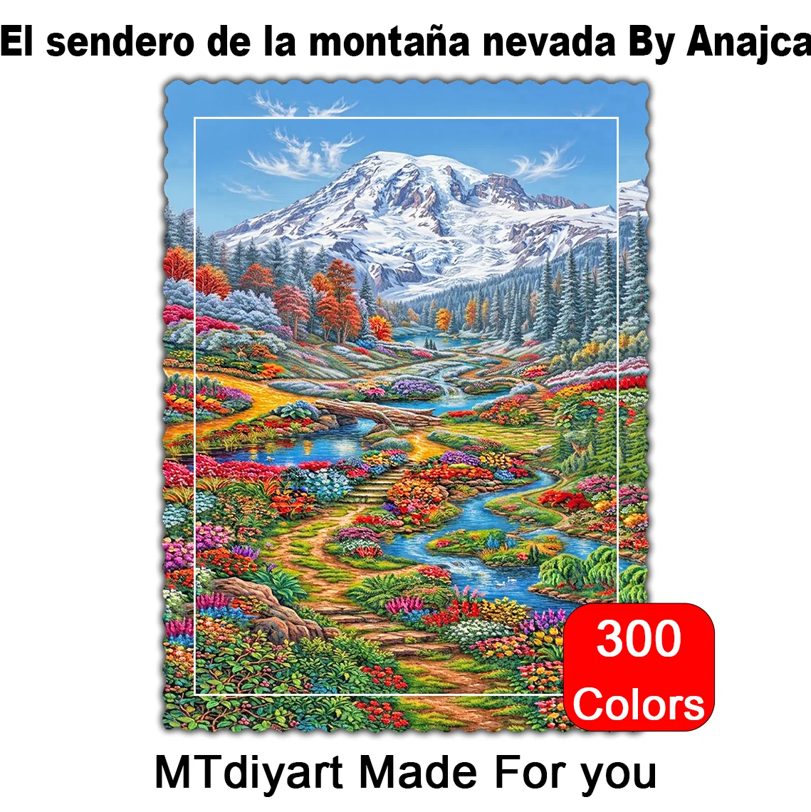 El sendero de la montaña nevada By Anajca 300 Colors 50x70 70x100 Diamond Painting