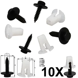 For Ford Focus 3 Kuga 2 Mondeo 4 Escape Fiesta 5 2007 2008 2009 Exterior Grommet Expanding Nut & Screw Front Bumper Insert Clips
