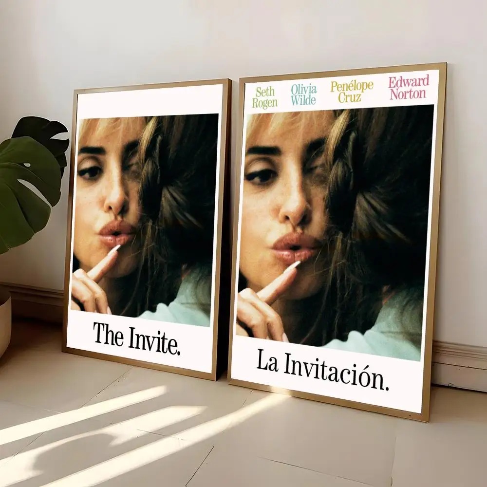 T-The Invite Painting Calligraphy Frameless Poster Canvas Painting Wall Prints Picture For Living Room Home Decor