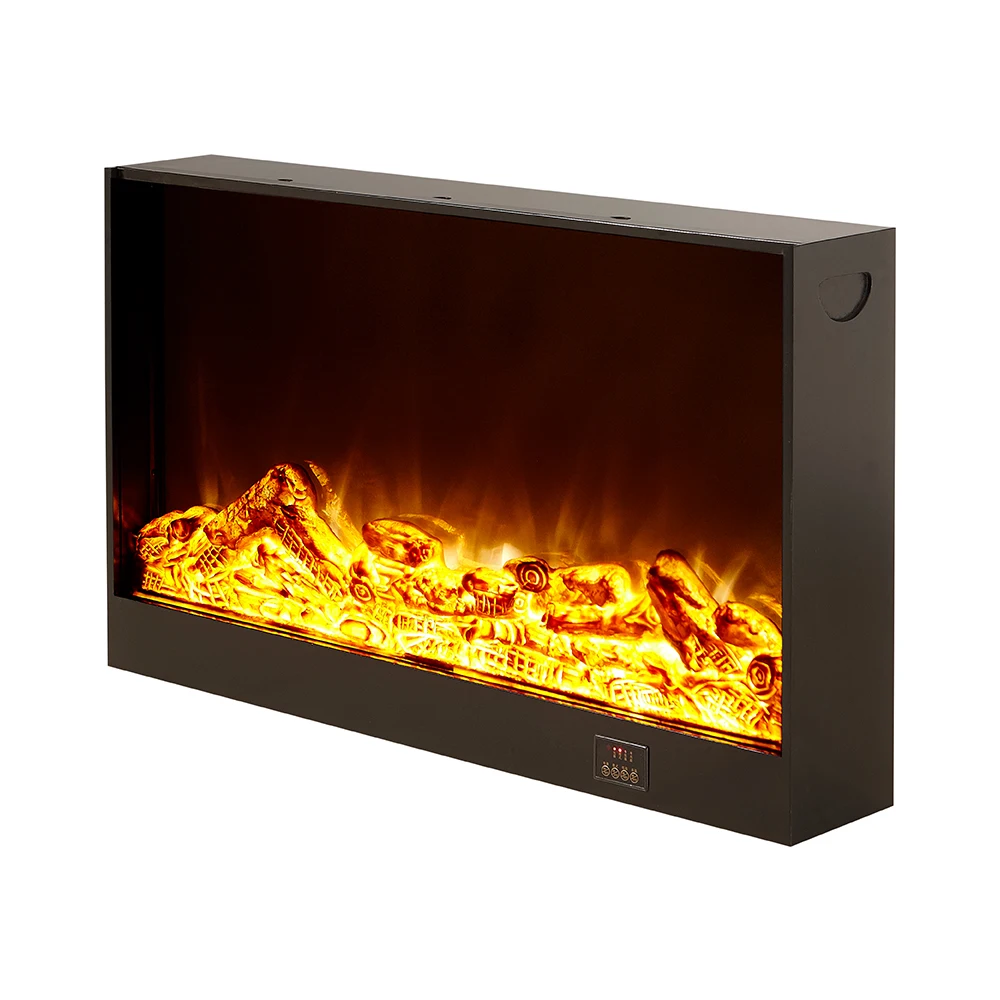 

Современный настенный светодиодный электрический камин-вставка со встроенными декоративными элементами для дома и отеля, с инструкцией на английском языке
