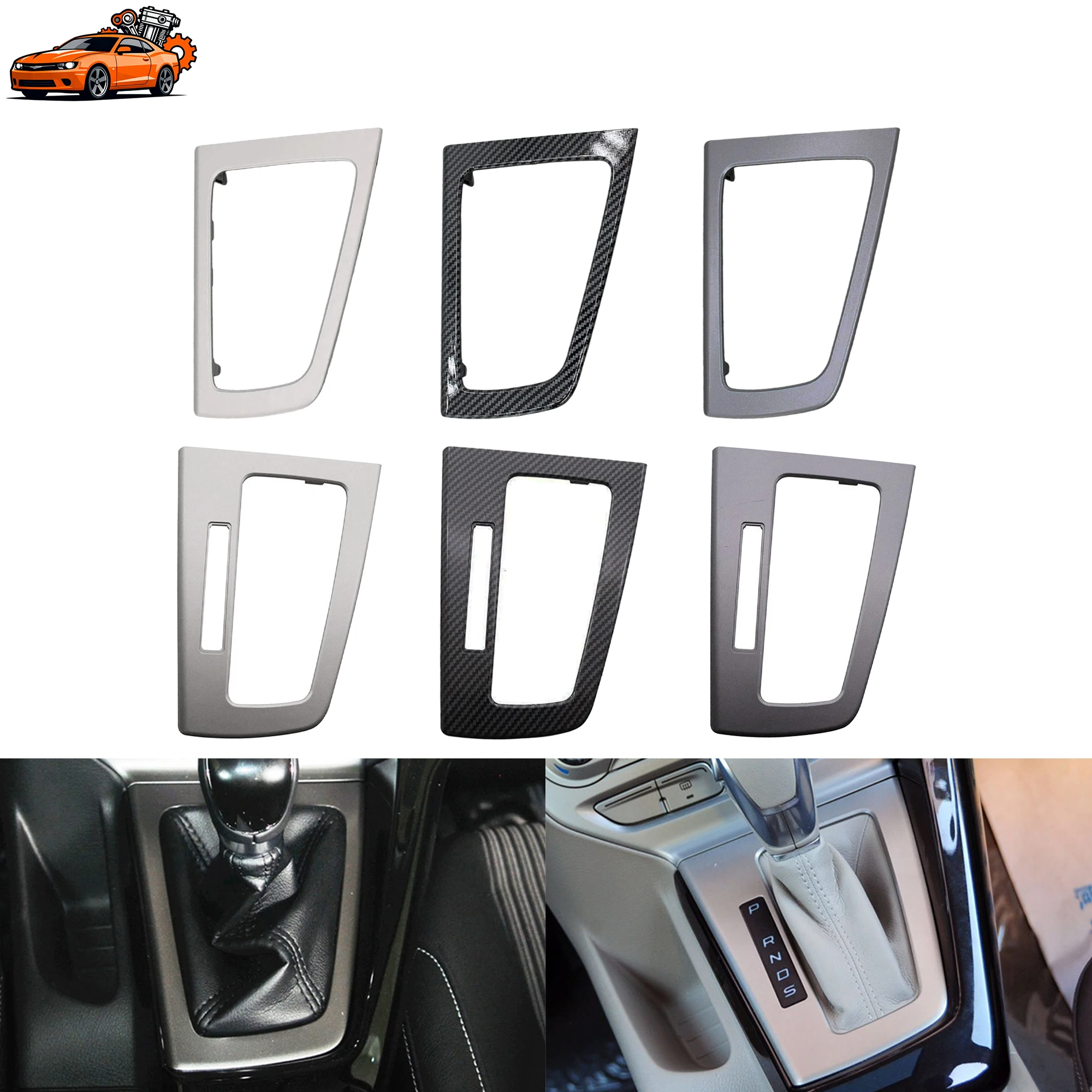 Schaltknauf-Abdeckung für die Mittelkonsole, Schaltknaufverkleidung, Schaltkragen, manuelles und automatisches Getriebe-Kit für Ford Focus MK3 2012 2013 2014 BM51A044H83AB