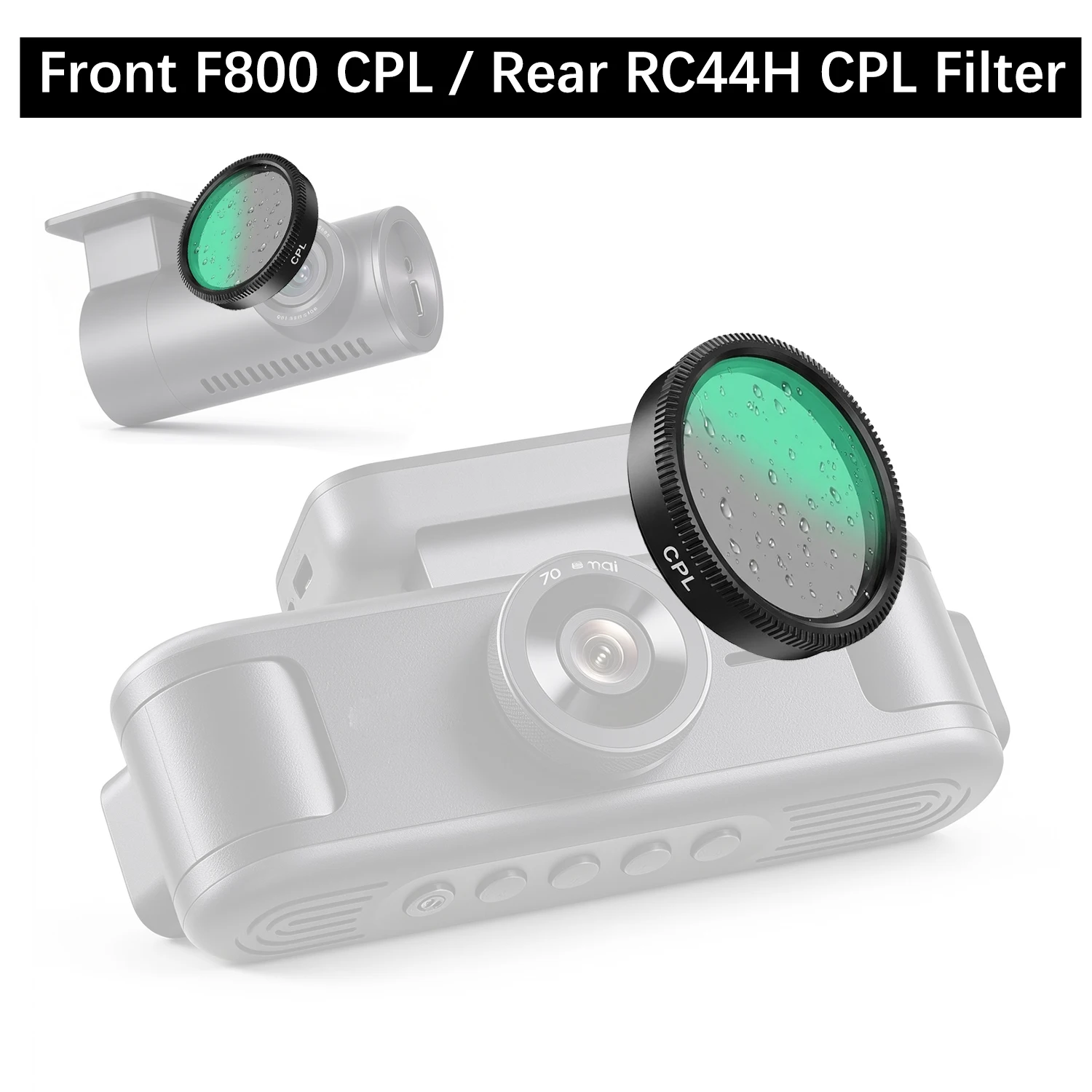 for 70mai Dash Cam 4K F800 4-Channel CPL filter Reduce Glare Reflect for 70mai Rear Cam RC44H CPL Filter