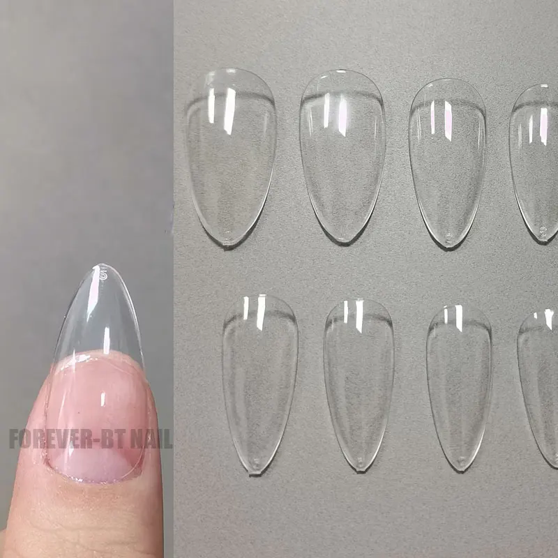 120Pcs M/S/ XS Short Square Oval Almond Artificial Nail Gel x Tips False Nail Extension Tips Press On Nails