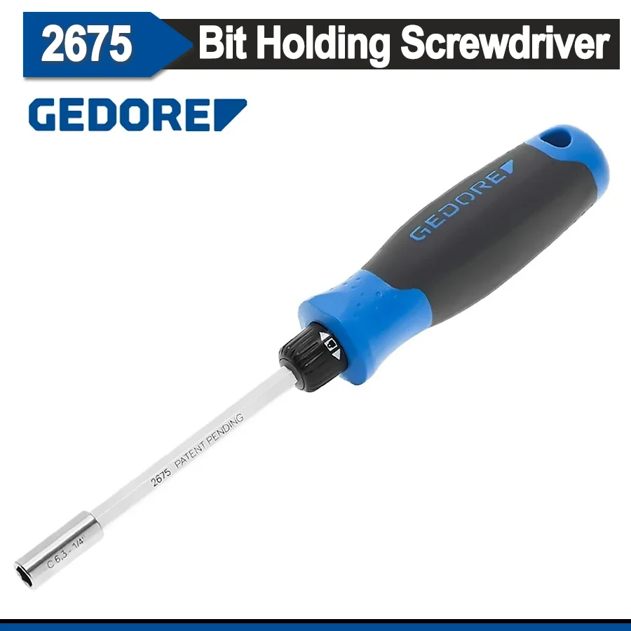 gedore hex bit holder segurando chave de fenda ratchet chave de fenda silentgear ferramenta no2675 01