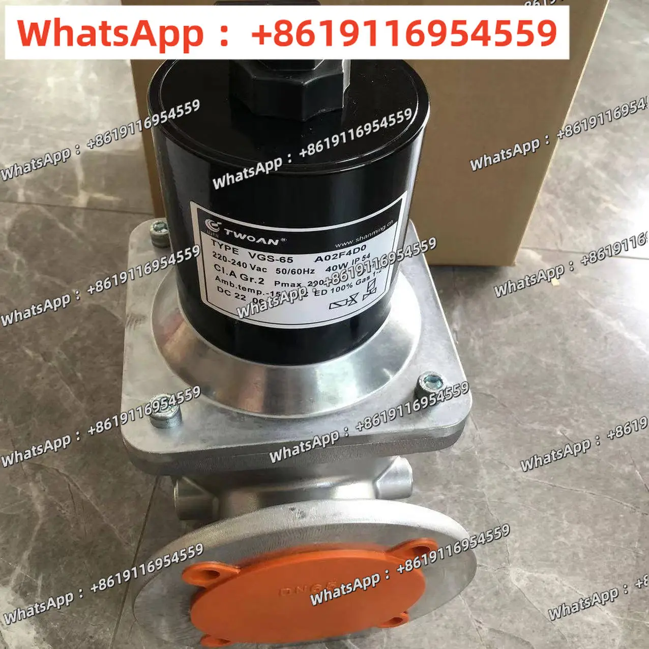 

TWOAN solenoid valve VGS-80, VGS-65 coil