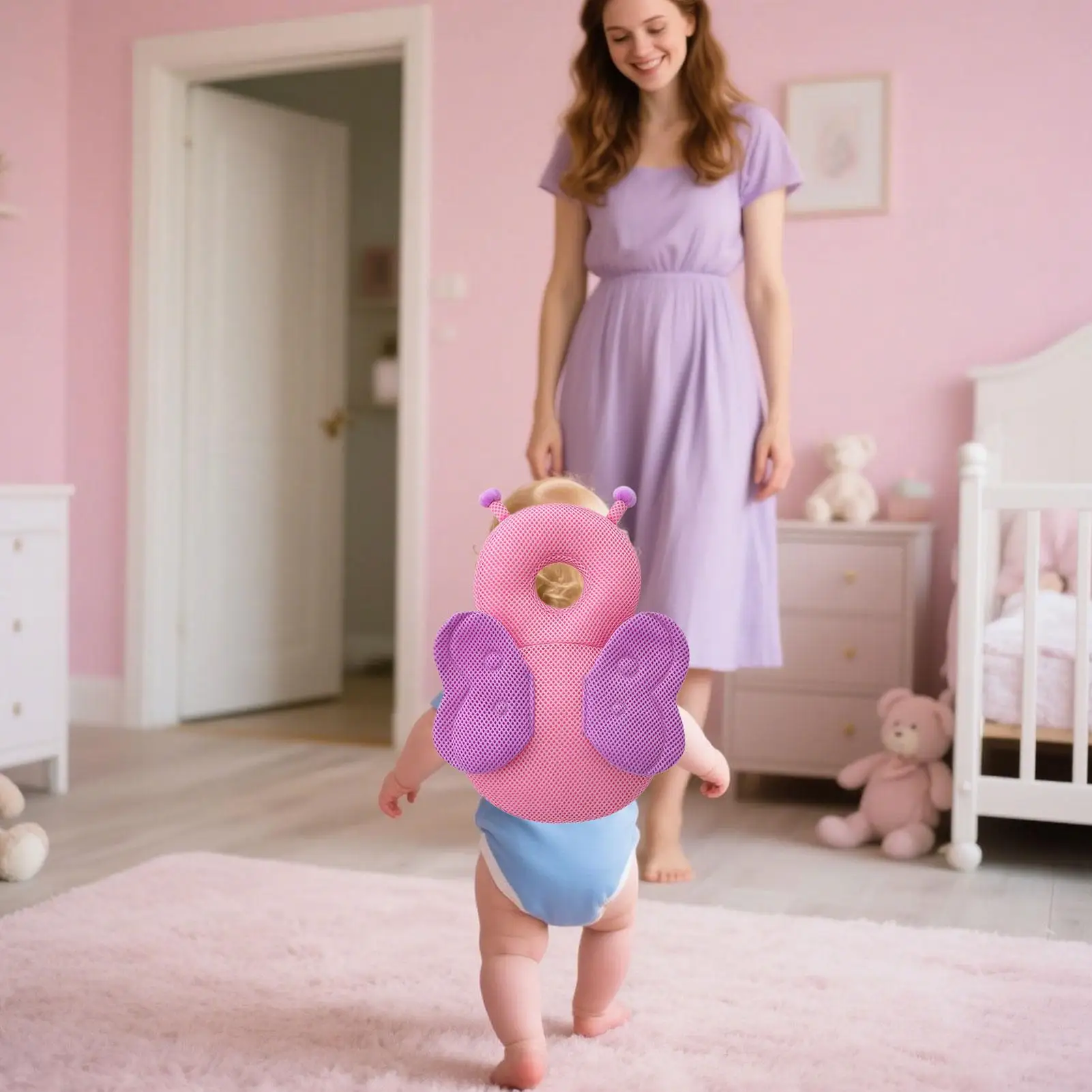 

Baby Backpack Head Protection Pillow Head Protector Pad Adjustable Safety Pad For Crawling Walking Outdoor Activities Park